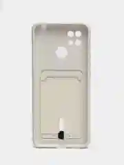 Белый чехол Xiaomi Redmi 10C / Poco C40, Сяоми Редми 10С, Поко С40 силиконовый с карманом для карты