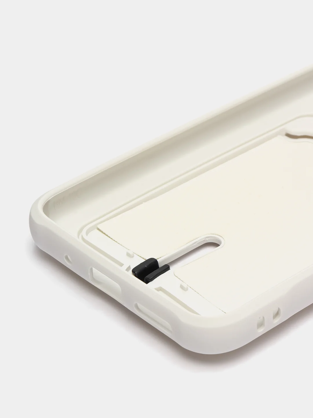 Белый чехол Xiaomi Redmi 10C / Poco C40, Сяоми Редми 10С, Поко С40 силиконовый с карманом для карты