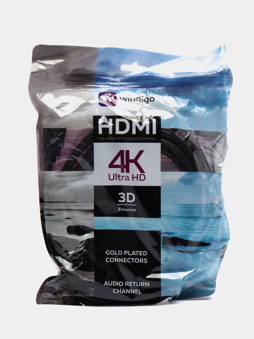 Кабель HDMI Windigo, HDMI(m)-HDMI(m), v 1.4, позолоченные разъемы, 3D, 4K