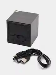 Черный светодиодные настольные LED часы VST 869, деревянные