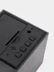 Черный светодиодные настольные LED часы VST 869, деревянные