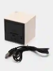 Белый светодиодные настольные LED часы VST 869, деревянные