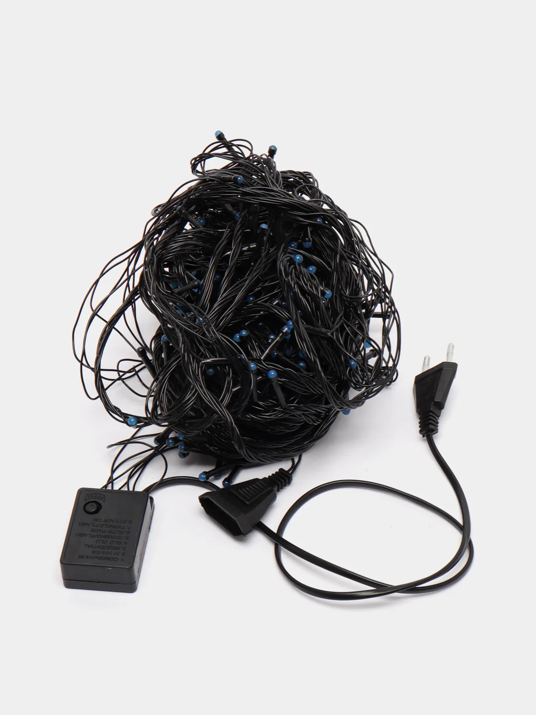 Желтый уличная гирлянда-нить, LED, на черном проводе, 40 м
