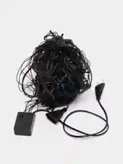 Желтый уличная гирлянда-нить, LED, на черном проводе, 40 м