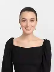 Синий серьги висячие с камнем