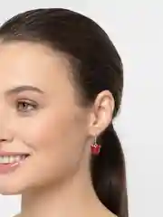 Красный серьги бабочки цветные