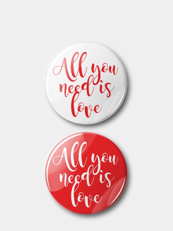 Значок "All you need is love"