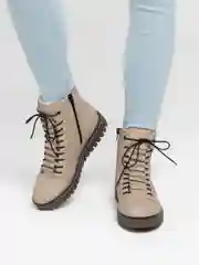 Бежевый женские зимние ботинки Rieker