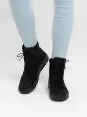 Черный женские зимние ботинки Rieker