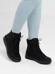 Черный женские зимние ботинки Rieker
