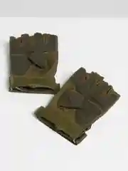 Зеленый перчатки тактические, с полупальцами