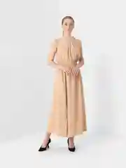 Бежевый комплект LaFemme: юбка и топ