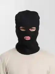 Черный балаклава теплая, черная маска, маска-шлем на голову, шапка с отверстием для глаз и рта