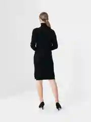 Черный платье женское черное, кашемир, базовое