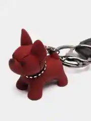 Бордовый брелок для ключей "Бульдог", "Космонавт"