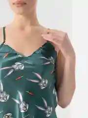 Пижама женская шелковая с шортами "Кролик"