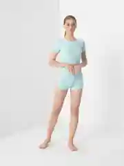 Белый женский комплект: футболка и шорты, хлопок