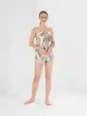 Тёмно-серый пижама шелковая женская, пижама из атласа, пижама шелковая, пижама с шортами
