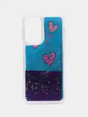 Пурпурный чехол силиконовый Samsung Galaxy A23, Самсунг Галакси А23, жидкий, переливающийся