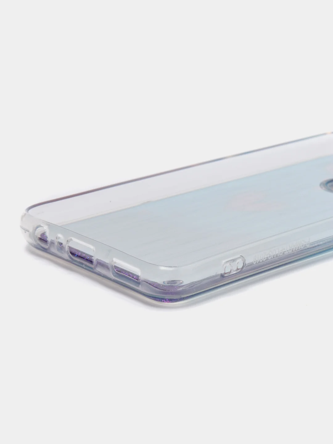 Пурпурный чехол силиконовый для Huawei P Smart 2019 / Honor 10 Lite, переливающийся, с блестками