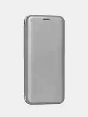 Серебряный чехол книжка Huawei Y6 2018 / Honor 7C / Honor 7A Pro / Y6 Prime, Хуавей У6 2018 (5,7")