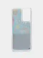 Синий чехол силиконовый Samsung Galaxy A23, Самсунг Галакси А23, жидкий, переливающийся