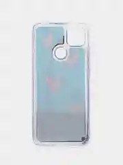 Синий меланж чехол Xiaomi Redmi 9C, Redmi 9C NFC, Redmi 10A, Редми 9С переливающийся жидкий с блестками