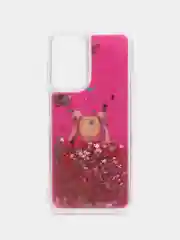 Фуксия чехол силиконовый Samsung Galaxy A23, Самсунг Галакси А23, жидкий, переливающийся