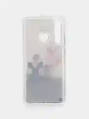 Белый чехол силиконовый для Huawei P Smart 2019 / Honor 10 Lite, переливающийся, с блестками