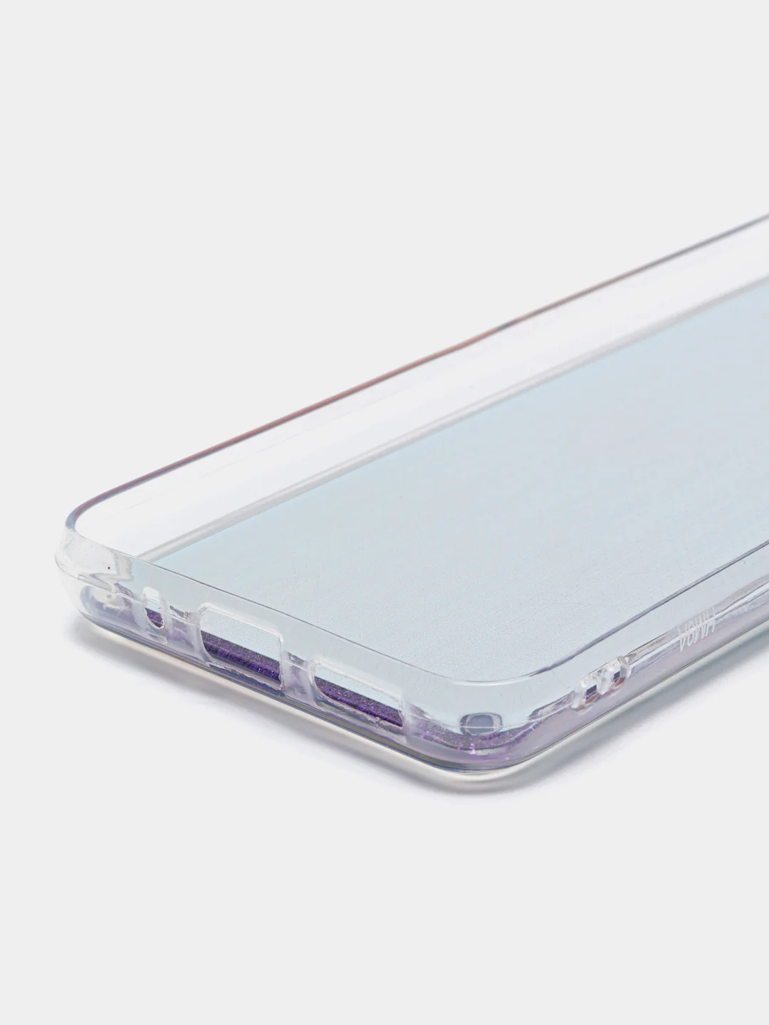 Пурпурный чехол Xiaomi Redmi 9A, Сяоми Редми 9А силиконовый переливающийся жидкий с блестками