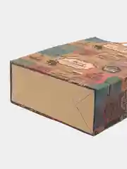 Карамельный подарочный крафтовый пакет с ручками "Новый год"