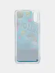 Тёмно-бирюзовый чехол Xiaomi Redmi 9A, Сяоми Редми 9А силиконовый переливающийся жидкий с блестками