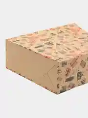 Молочный подарочный крафтовый пакет с ручками "Новый год"