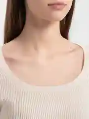 Бежевый джемпер женский в рубчик
