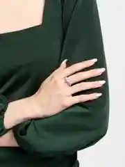Серебряный кольцо с крупным цирконом