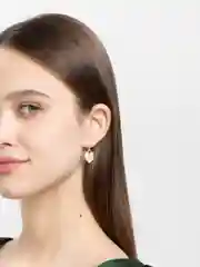 Золотой серьги Сердце фактурное