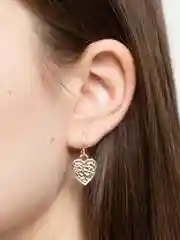 Золотой серьги Сердце фактурное