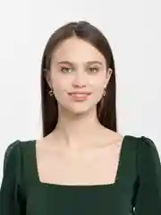 Золотой серьги Сердца металлические