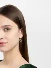 Золотой серьги Сердца металлические