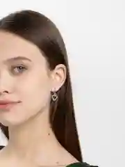 Серебряный серьги Сердца металлические