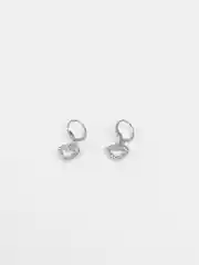 Серебряный серьги Сердца металлические