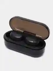 Черный беспроводные наушники Bluetooth F9 TWS, c микрофоном и зарядным кейсом