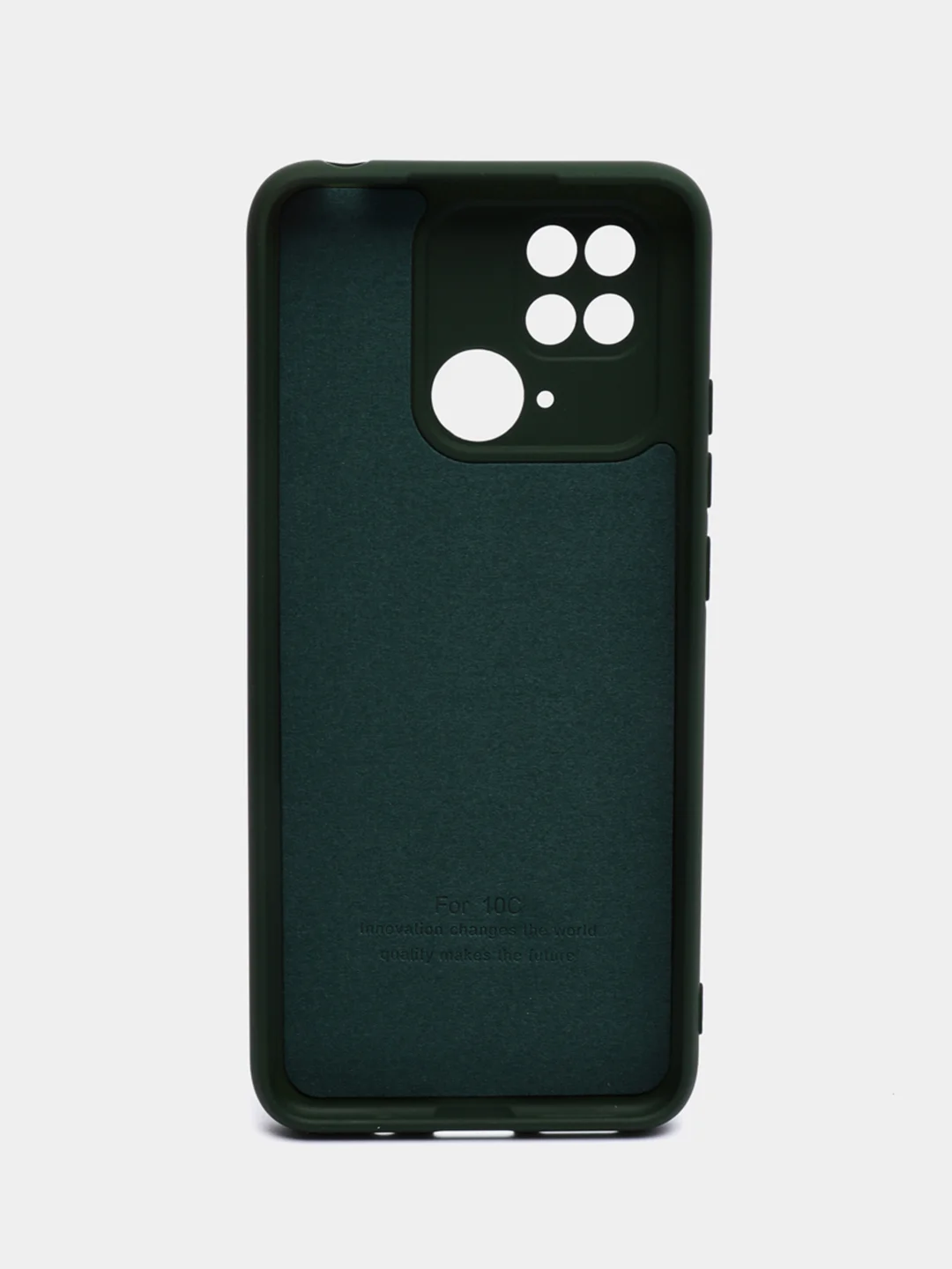 Зеленый чехол с бархатной подкладкой для Xiaomi Redmi 10C, 8 цветов Silicon Cover