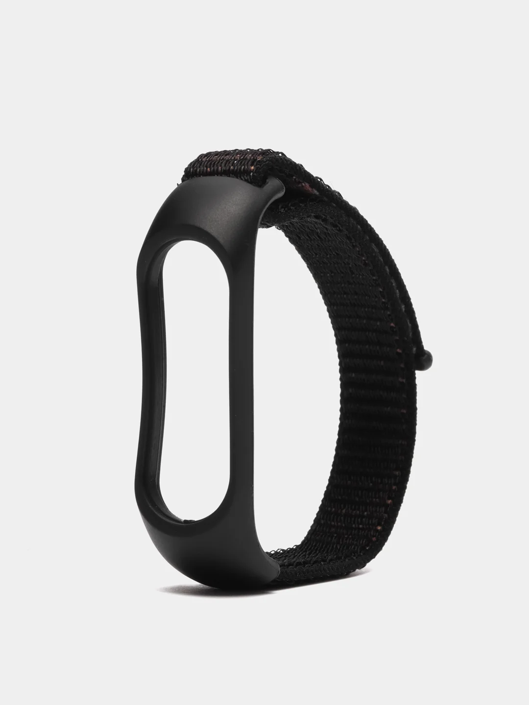 Черный ремешок нейлоновый для фитнес браслетов Xiaomi Mi Band 4/5/6