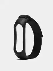 Черный ремешок нейлоновый для фитнес браслетов Xiaomi Mi Band 4/5/6