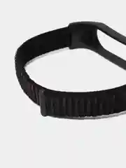 Черный ремешок нейлоновый для фитнес браслетов Xiaomi Mi Band 4/5/6