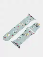 Светло-синий ремешок силиконовый, новогодний, для часов Apple Watch X22 pro, X7, X7 Pro, M16, HW22