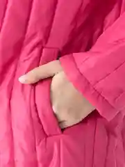 Розовый куртка женская, весенняя, с поясом
