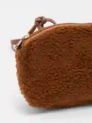 Коричневый плюшевая сумка через плечо