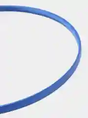 Синий ободок для волос тонкий атласный